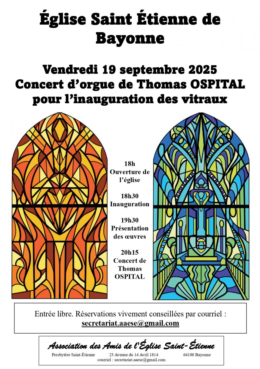 inauguration vitraux - concert d'orgue