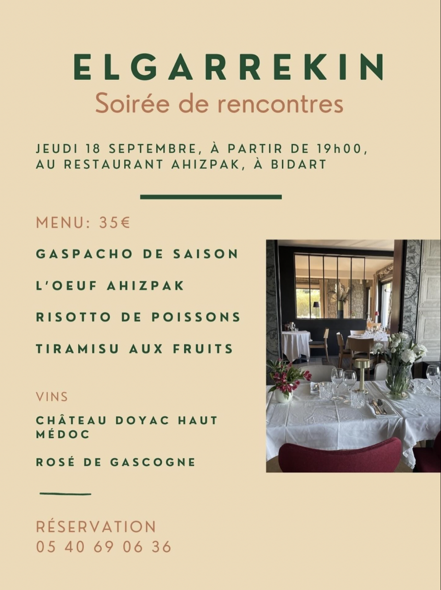 Soirée rencontres - ELGARREKIN