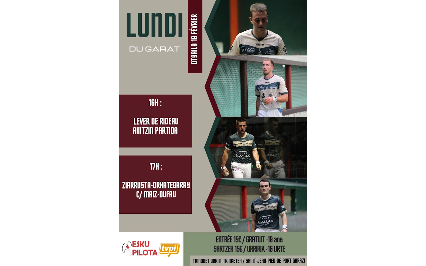 Pelote basque à main nue.