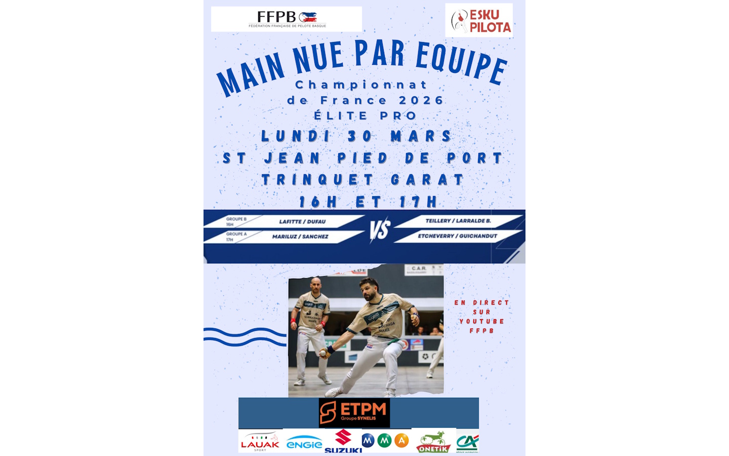 Pelote basque à main nue : championnat de Fran ...