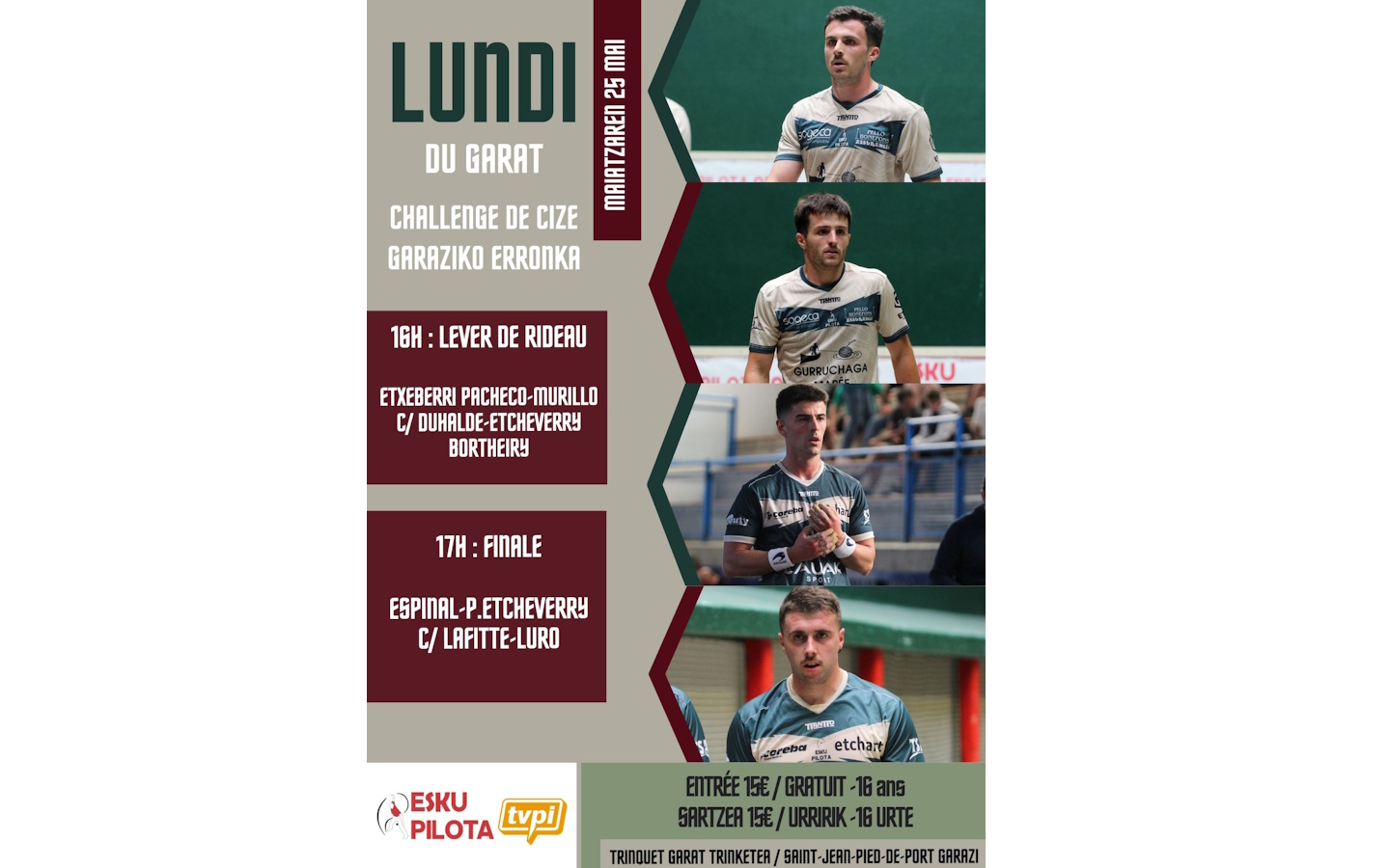 Pelote basque à main nue - finale du Challenge ...