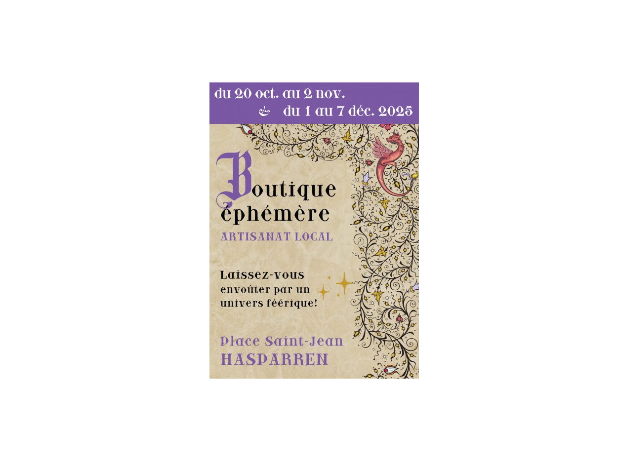 Boutique ephémère-artisanat local