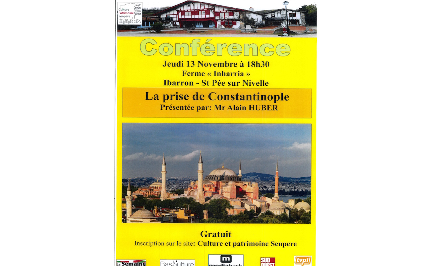 Conférence : La prise de Constantinople.