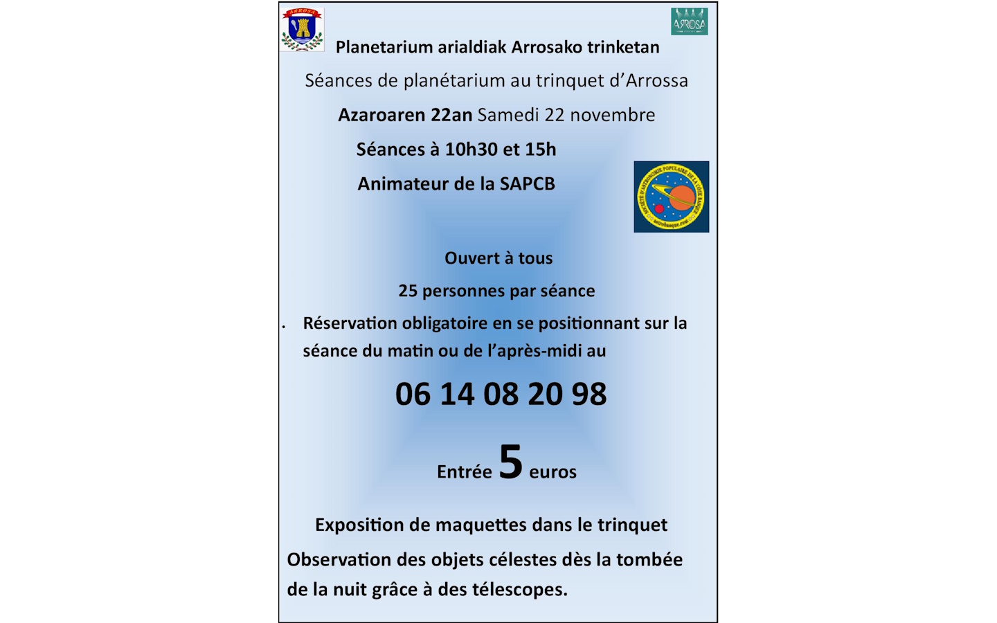 Séance de planétarium