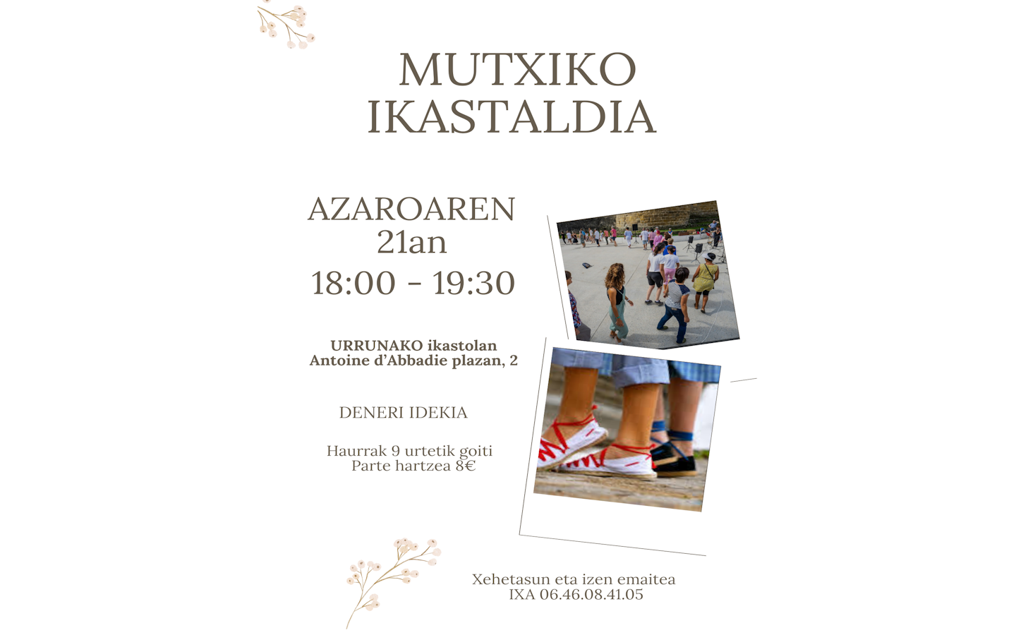 Mutxiko - Atelier danses basque