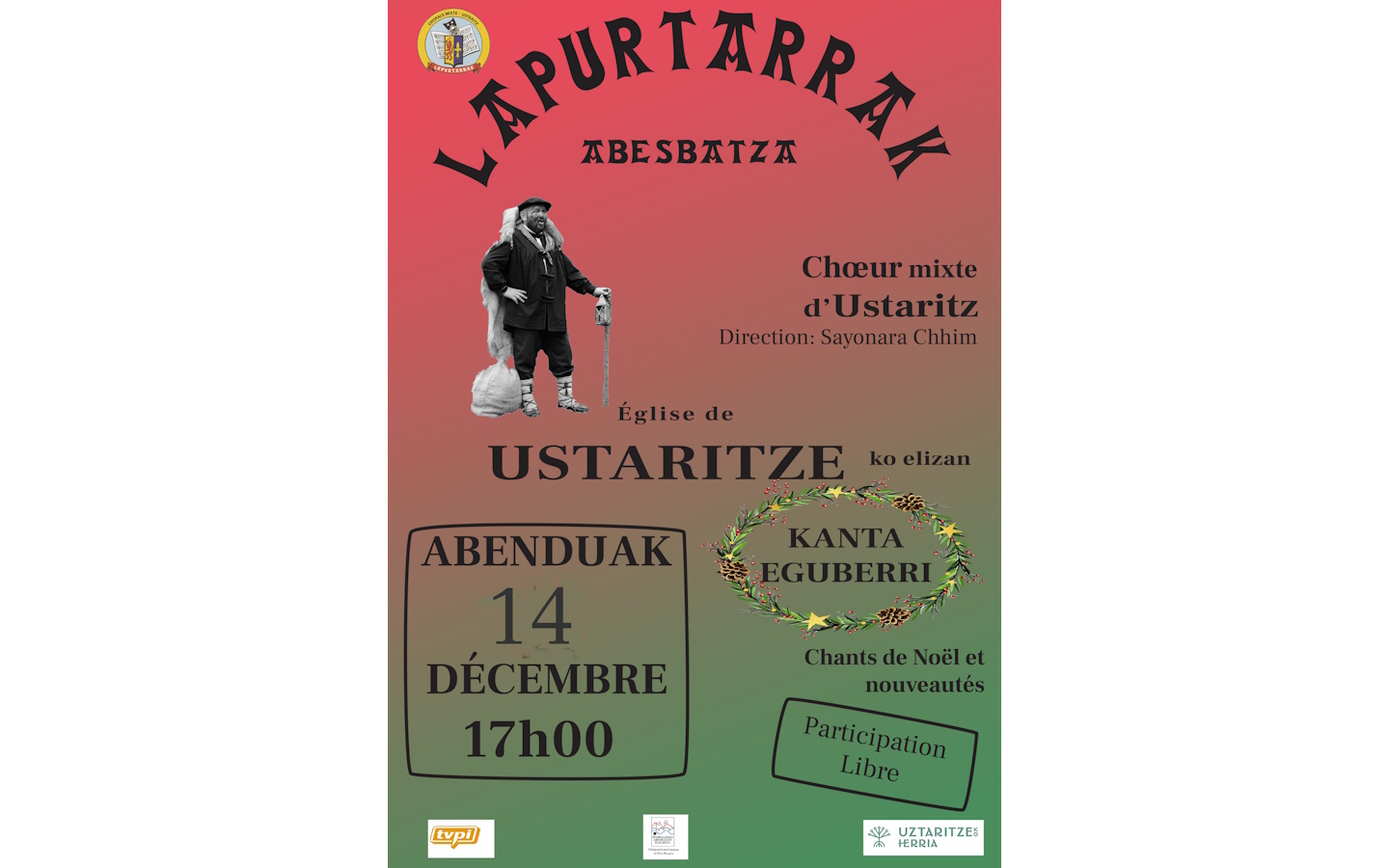 Concert de Noël du choeur Lapurtarrak