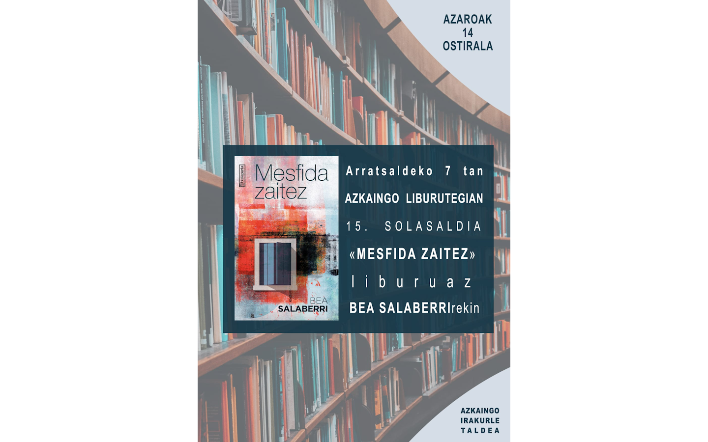 15ème Rencontre littéraire autour du livre Mez ...