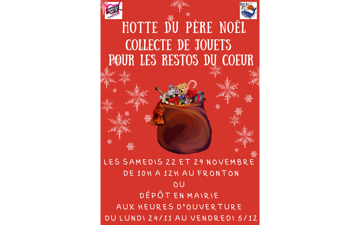 Hotte du Père Noël : collecte de jouets pour l ...