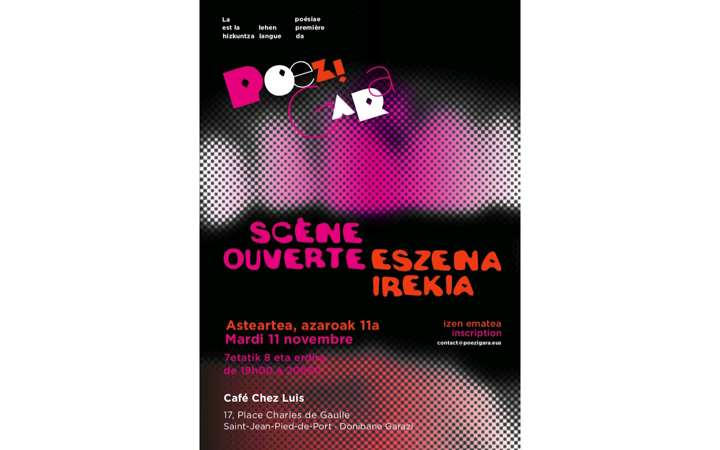 PoeziGar : soirée slam, scène ouverte