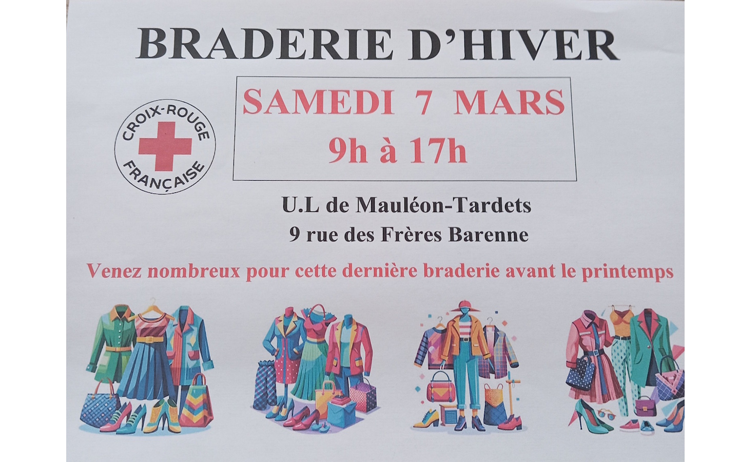 Braderie d'hiver de la Croix Rouge