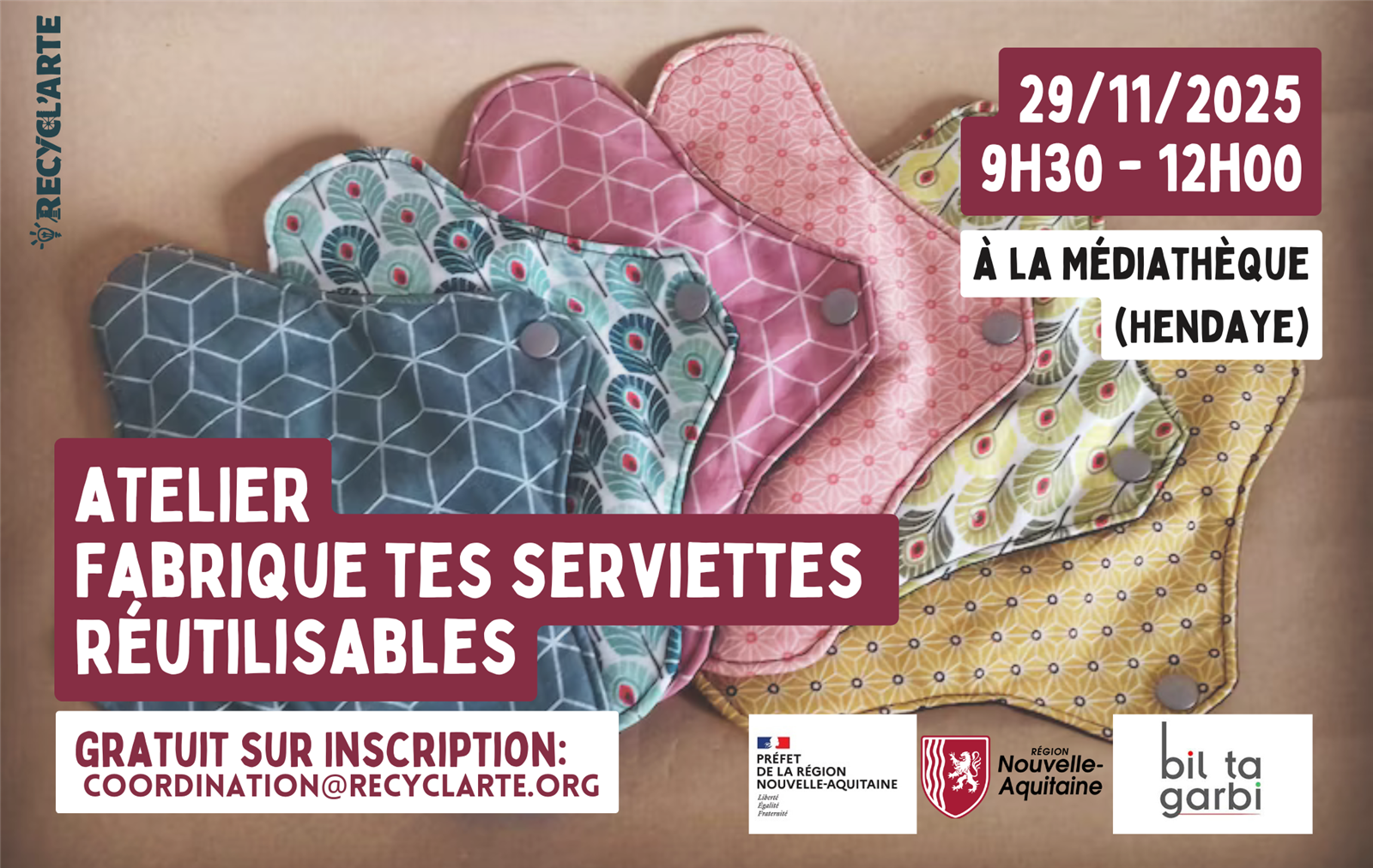 Atelier créatif - Fabrique tes serviettes réut ...