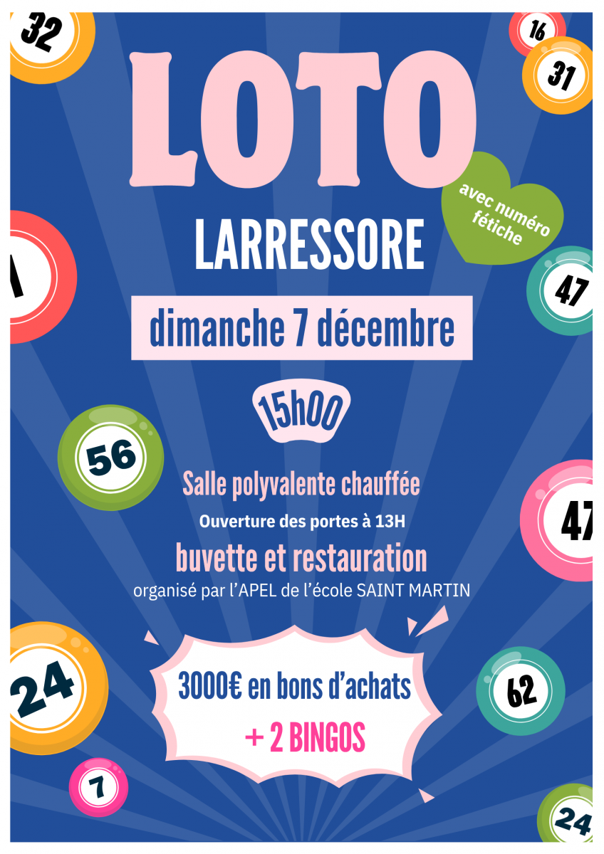 Super loto de l'école Saint Martin