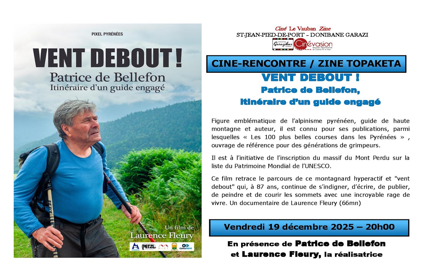 Ciné rencontre documentaire "Vent debout". En  ...