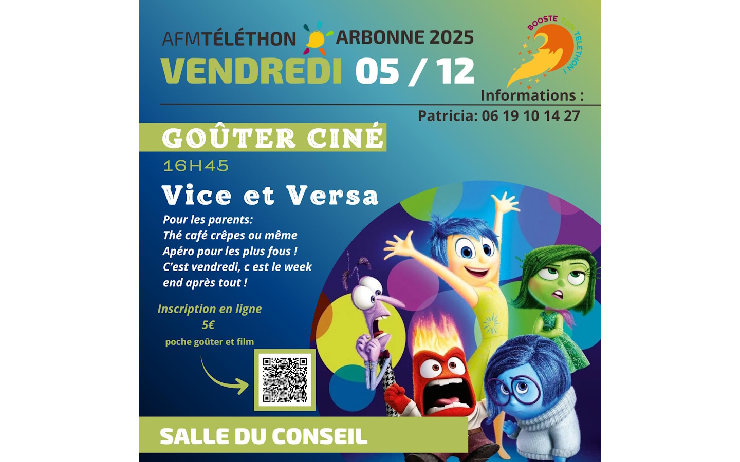 Téléthon : Goûter ciné