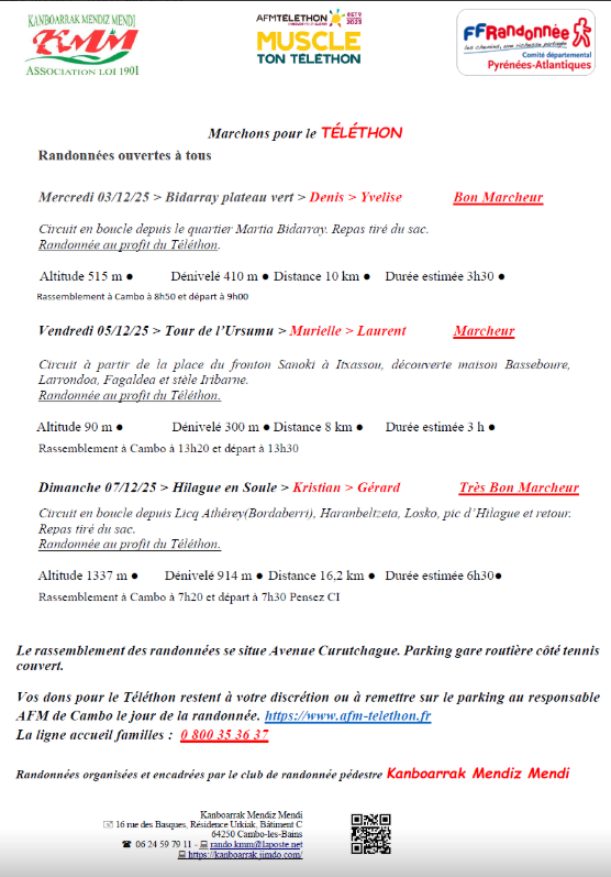 Les Randonnées du Téléthon