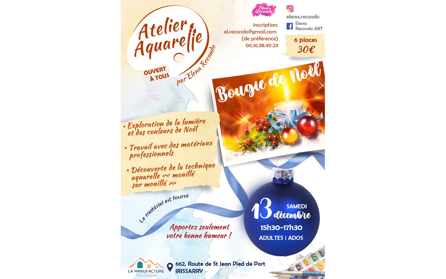 Ateliers Manufacture Pays Basque - Aquarelle : ...