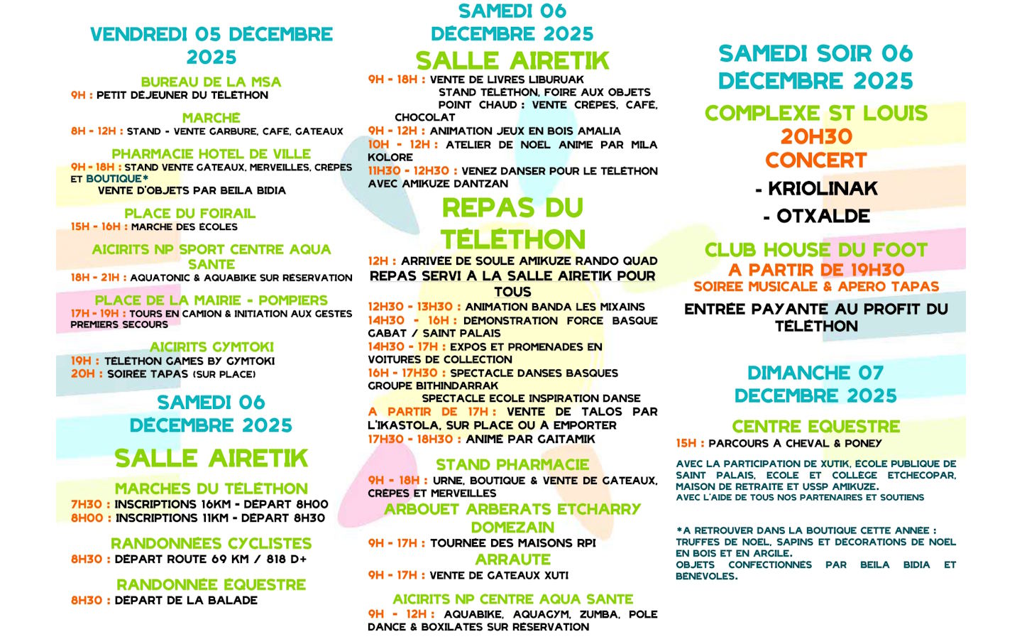 Téléthon 2025 - animations sportives