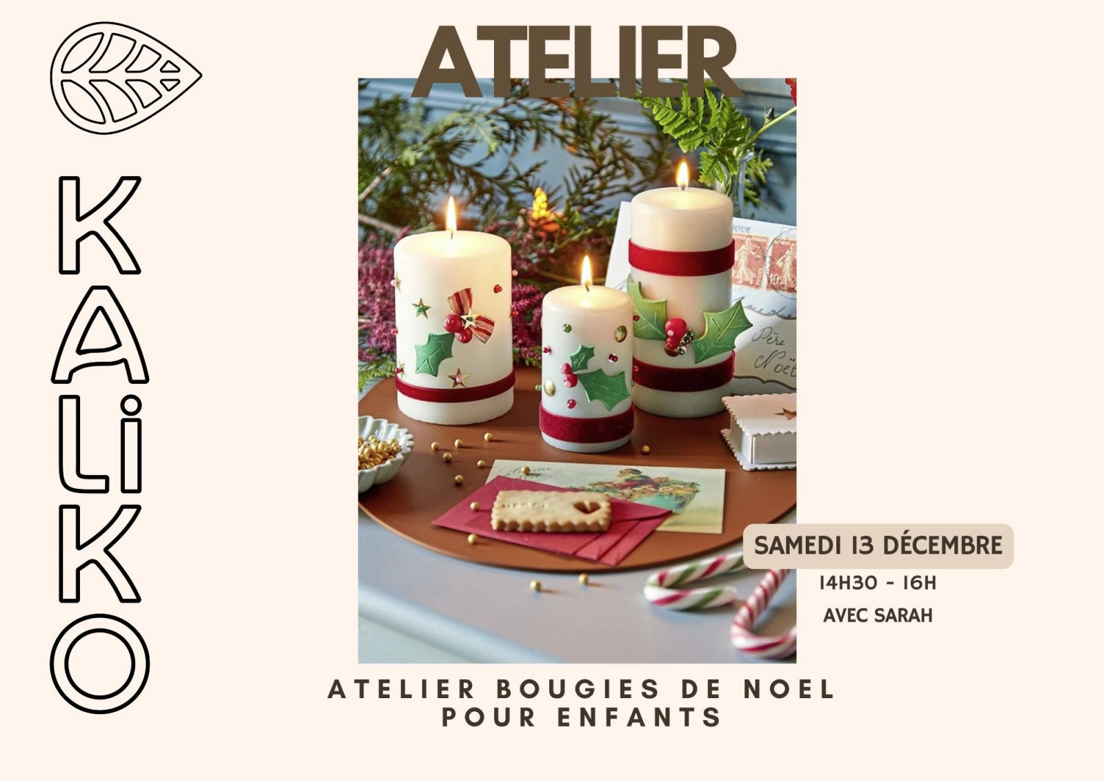 ATELIER BOUGIE NOËL ENFANTS°KALIKO