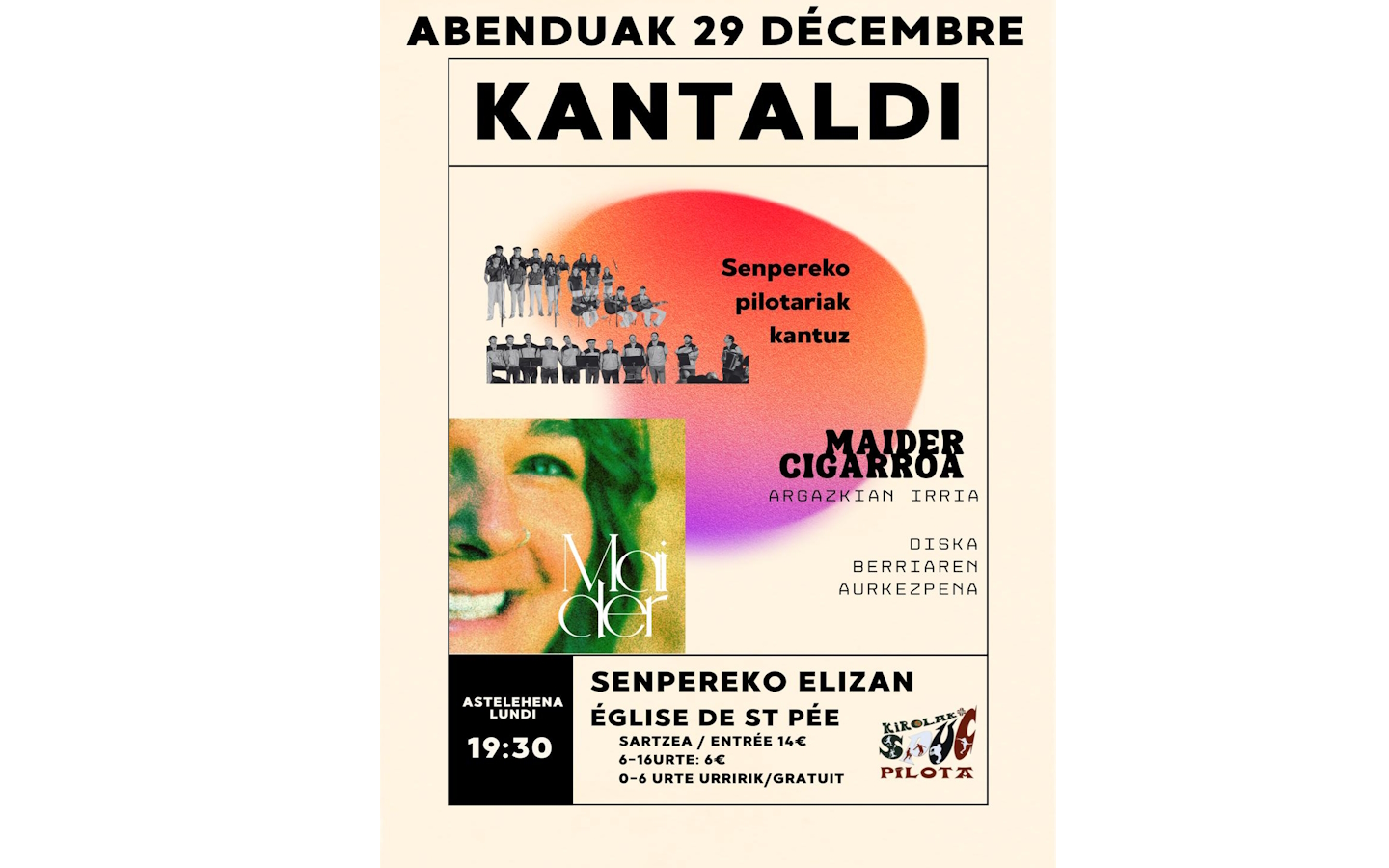 Concert : Kantaldi Spuc Pilota avec Maider Cig ...