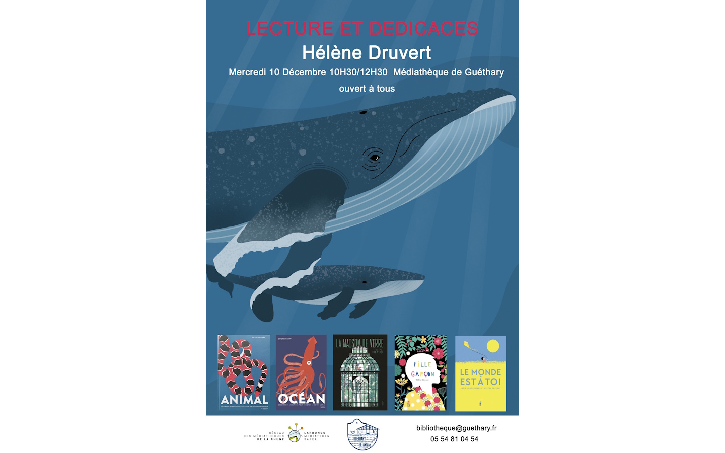 Lecture et dédidaces Hélène Druvert