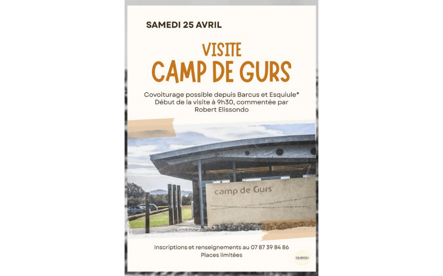 Visite du camp de Gurs