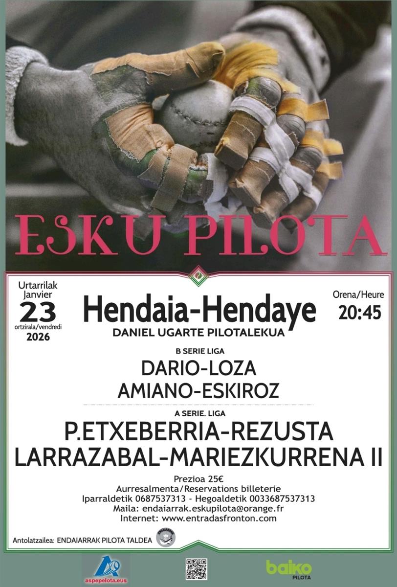 Pelote basque : Main nue - 2 à 2