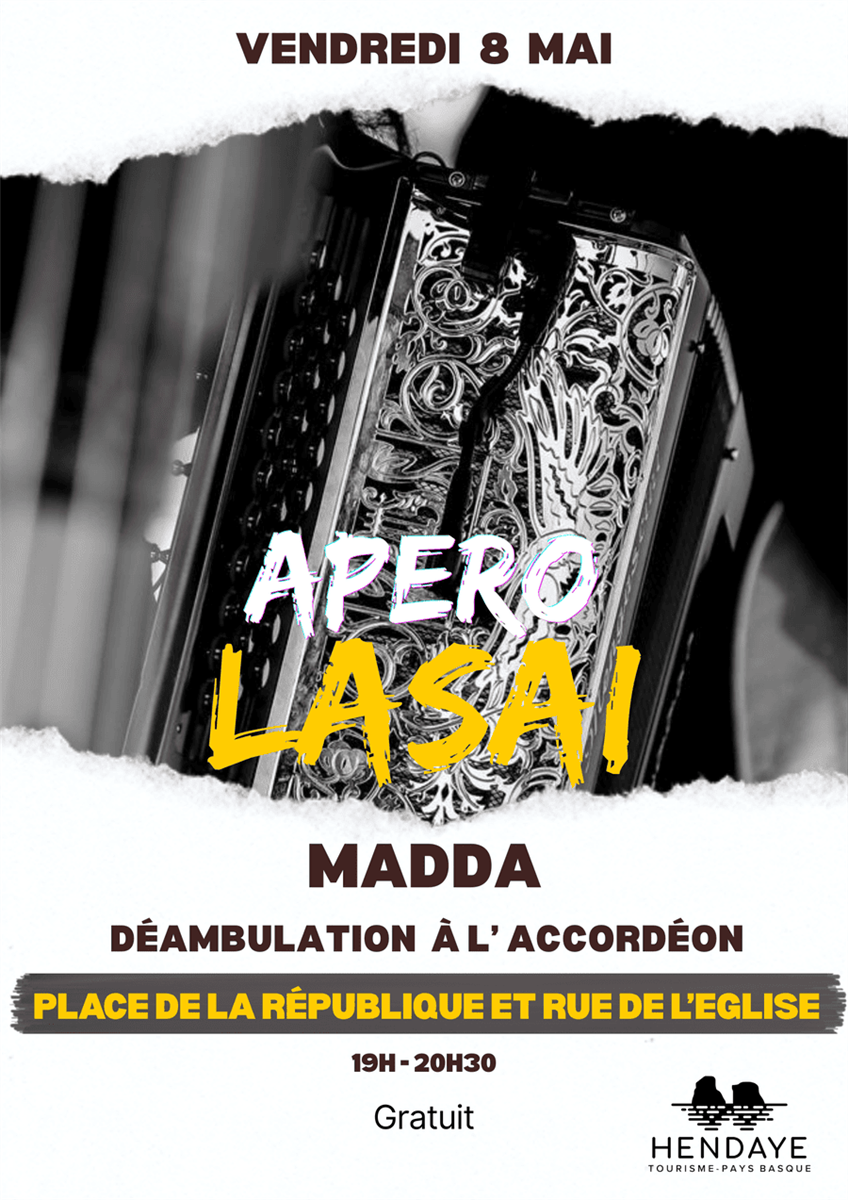 Apéro Lasai avec Madda à l'accordéon