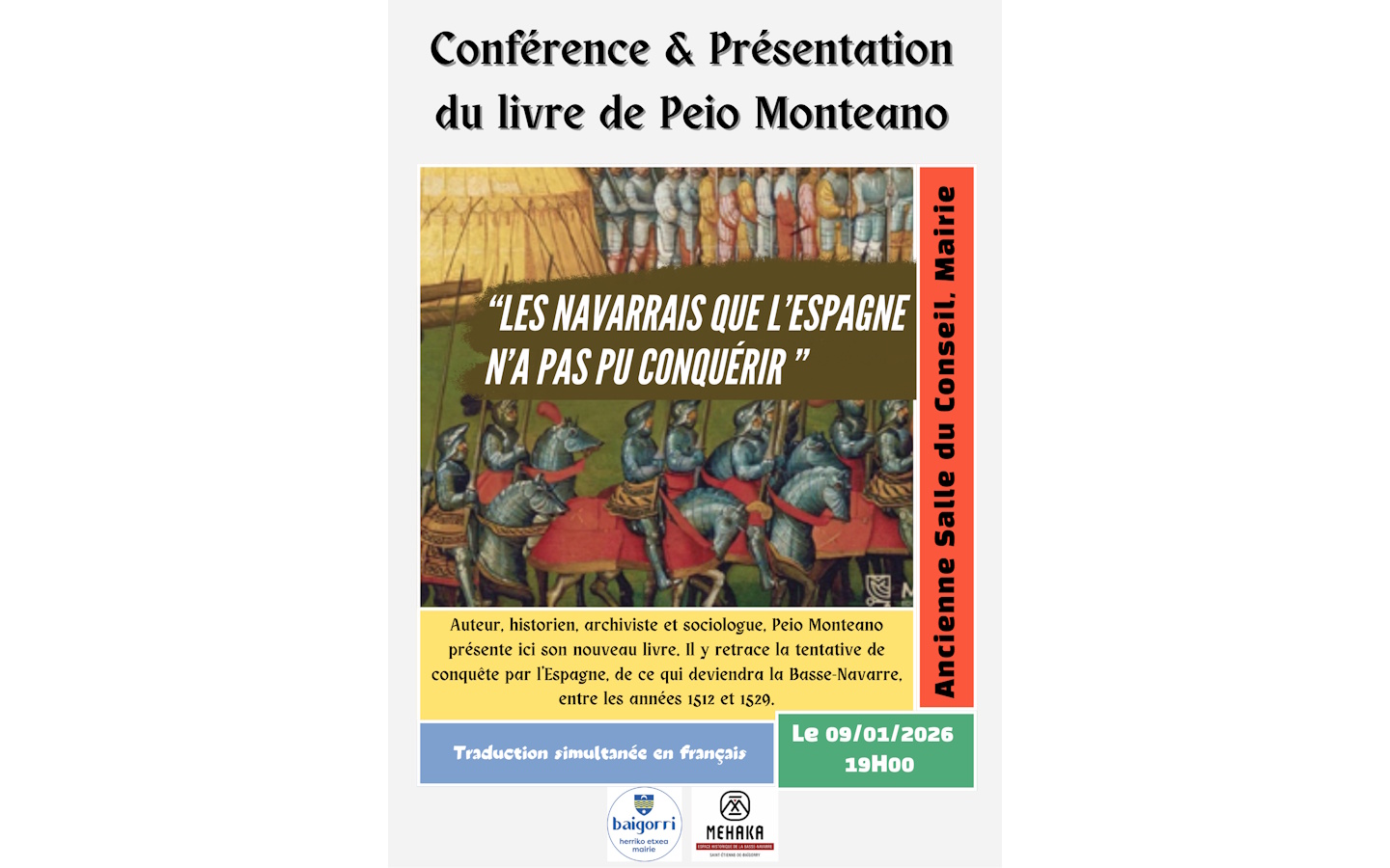 Conférence et prsénetation du livre de Peio Mo ...