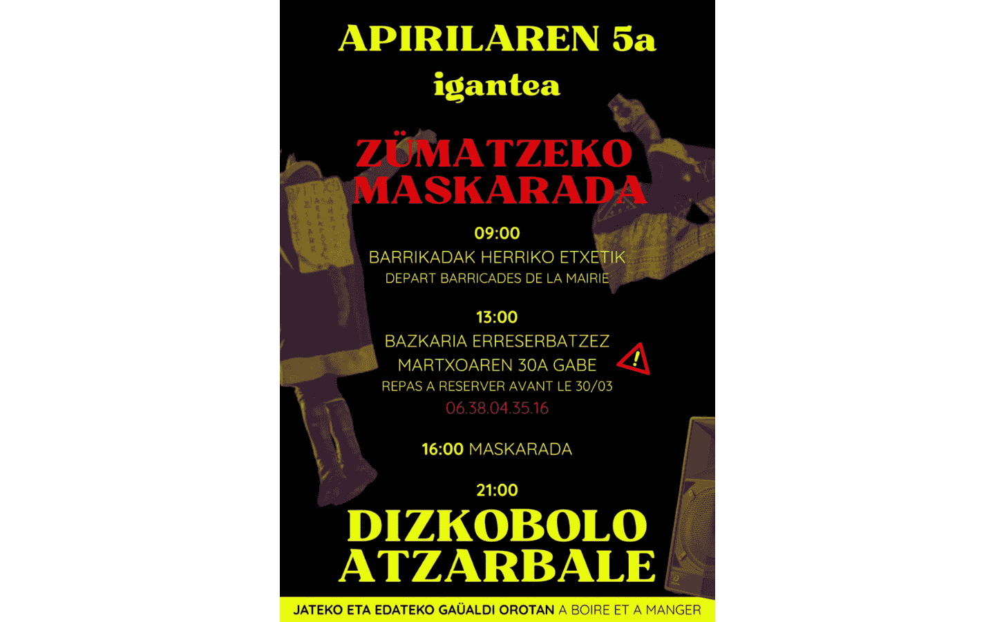 Mascarade pendant les fêtes de Hoquy