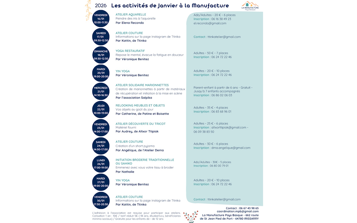 Ateliers Manufacture Pays Basque - Atelier déc ...