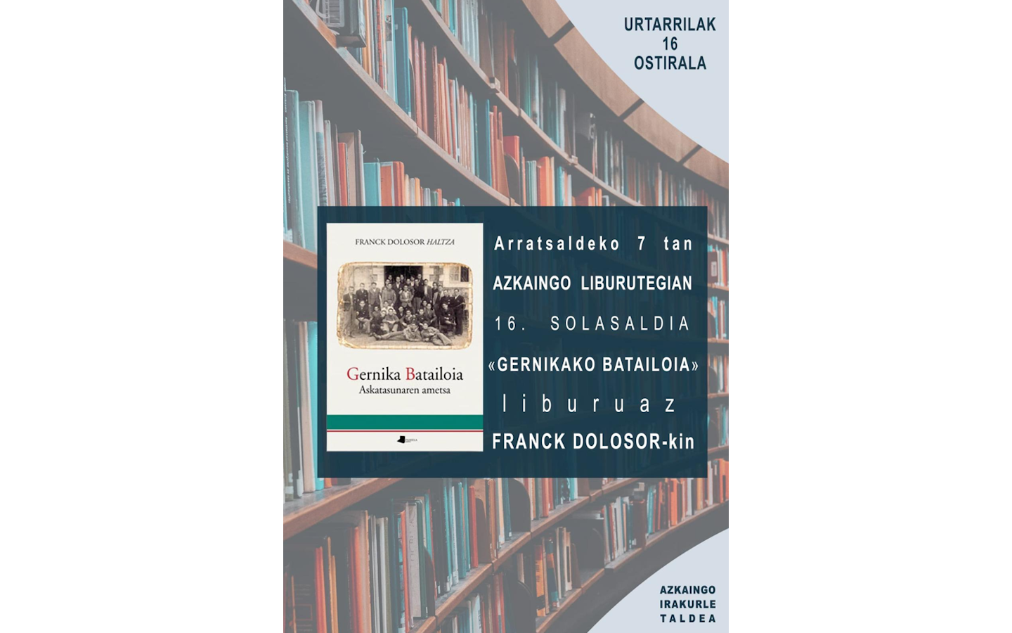 Présentation du livre "Gernikako Batailoia"