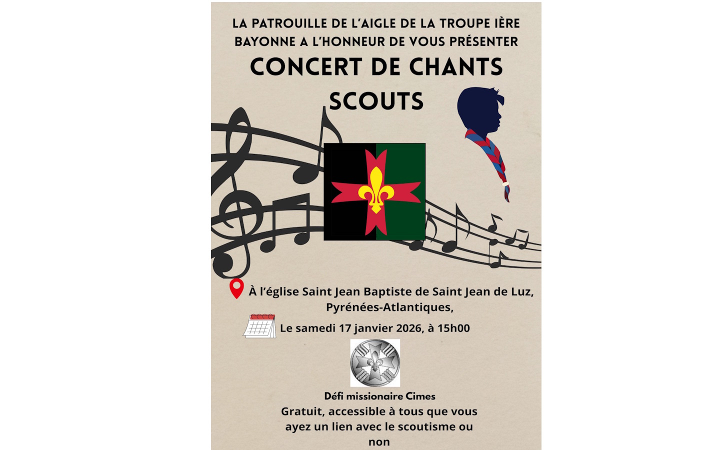 Concert de chants Scout