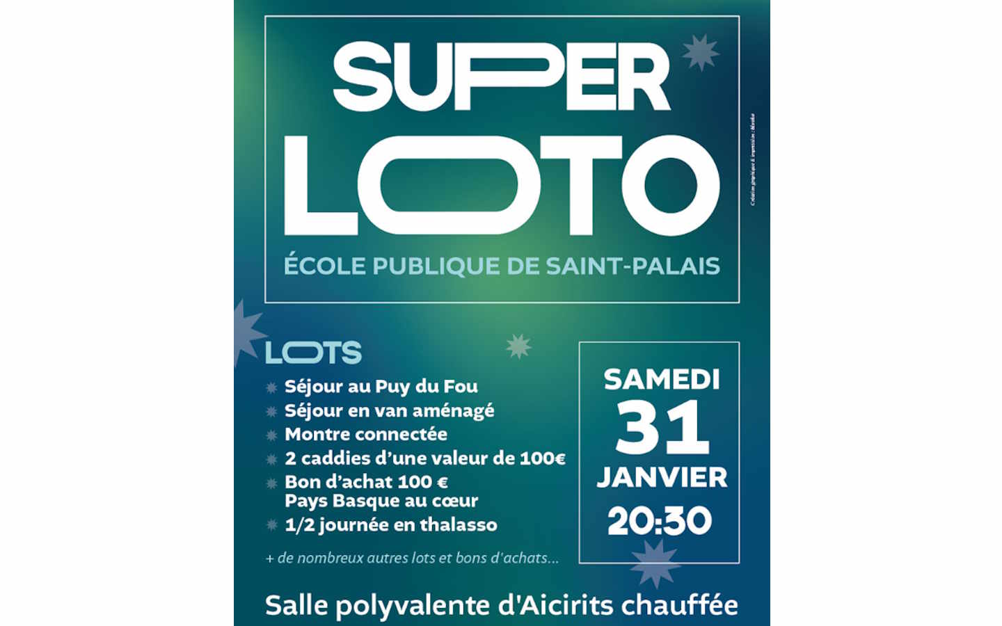 Super Loto de l'Ecole Publique de St Palais