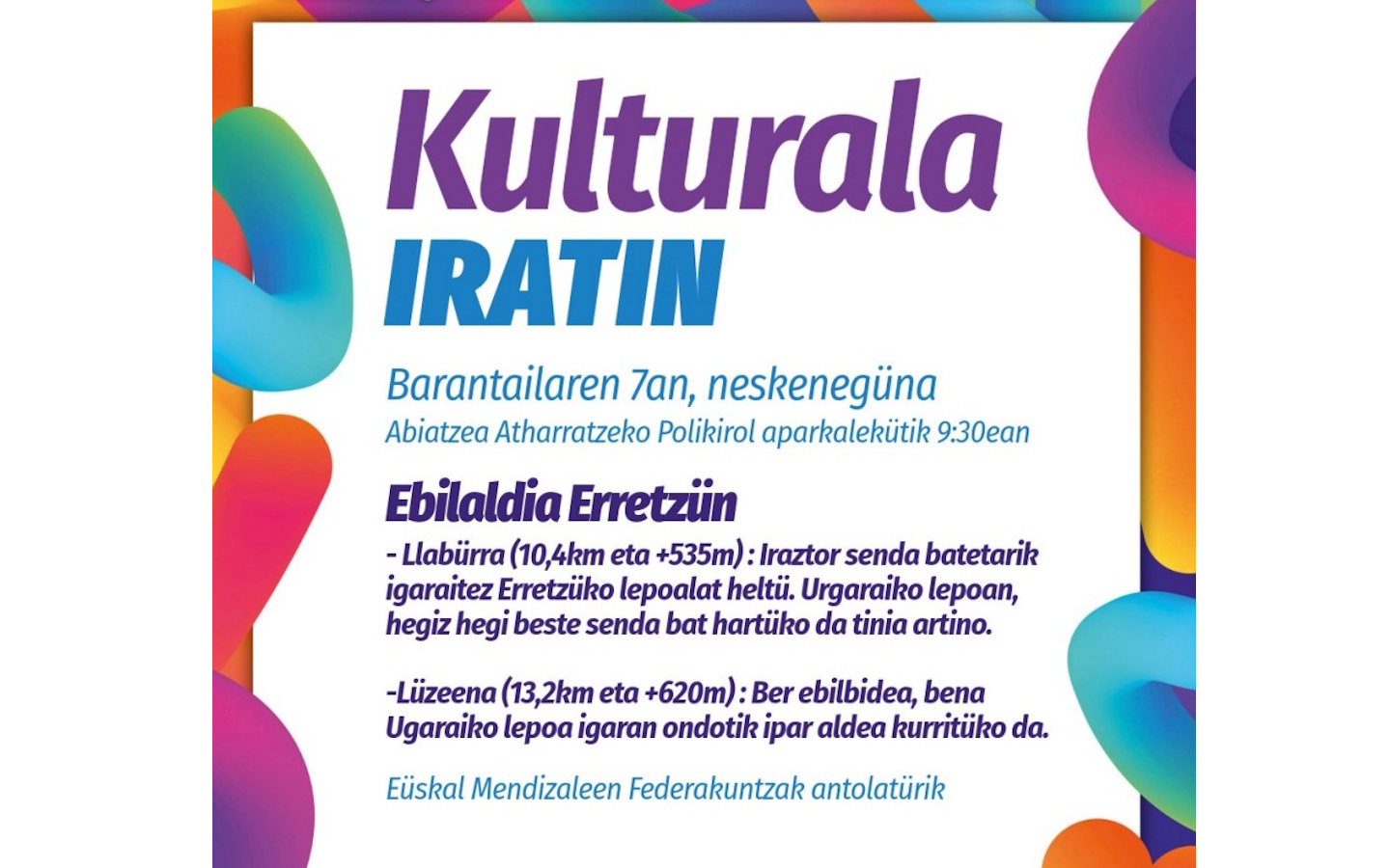 Korrika kültürala : randonnée Erretzü