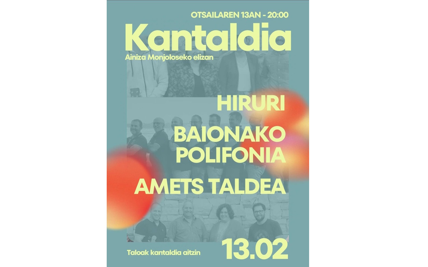 Kantaldi : Hiruri, Baionako Polifonia, Amets T ...