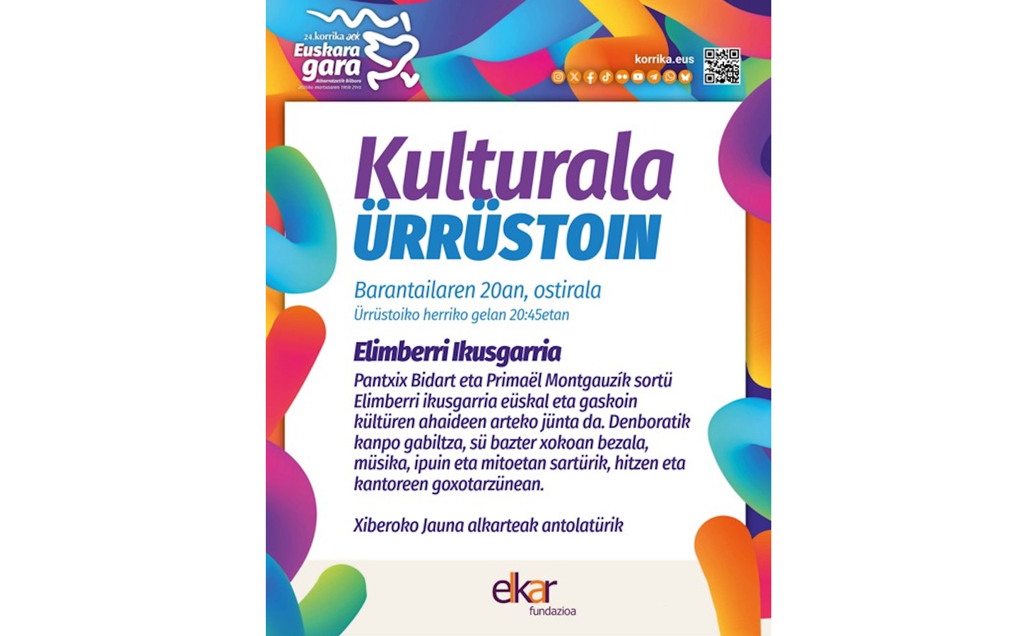 Korrika kültüra : spectacle Elimberri