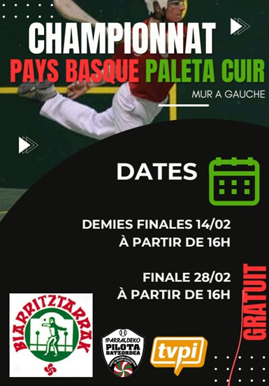 Pelote basque : championnat Pays Basque Paleta ...