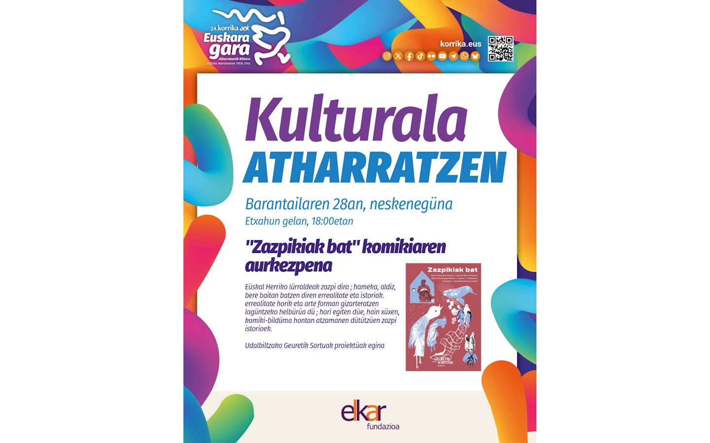 Korrika kültürala : Bidasoatik harago ikuskizüna