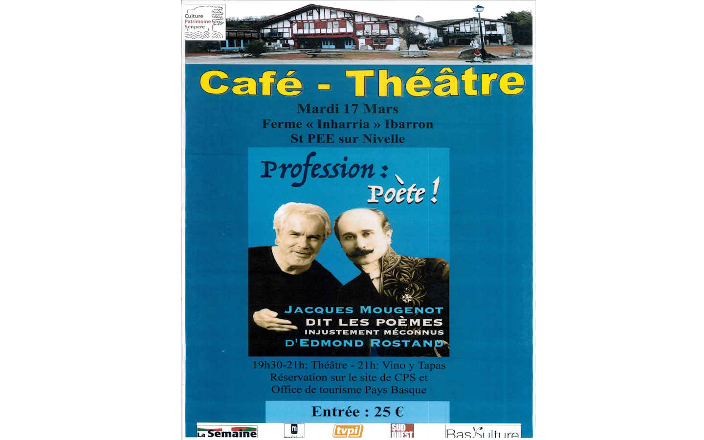 Café-Théâtre avec tapas y vino : Jacques Mouge ...