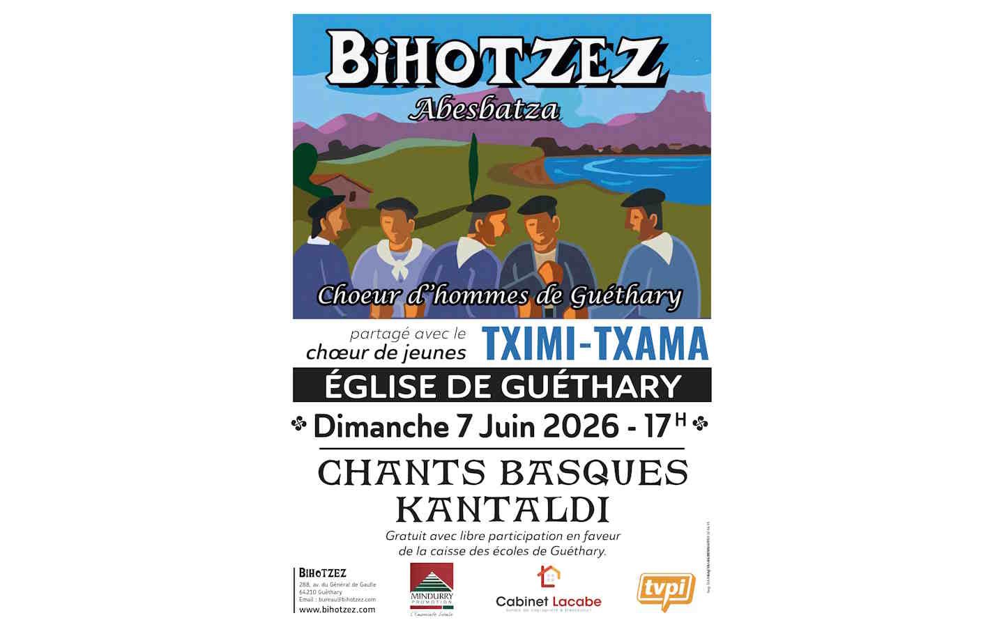 Concert du chœur d'hommes Bihotzez
