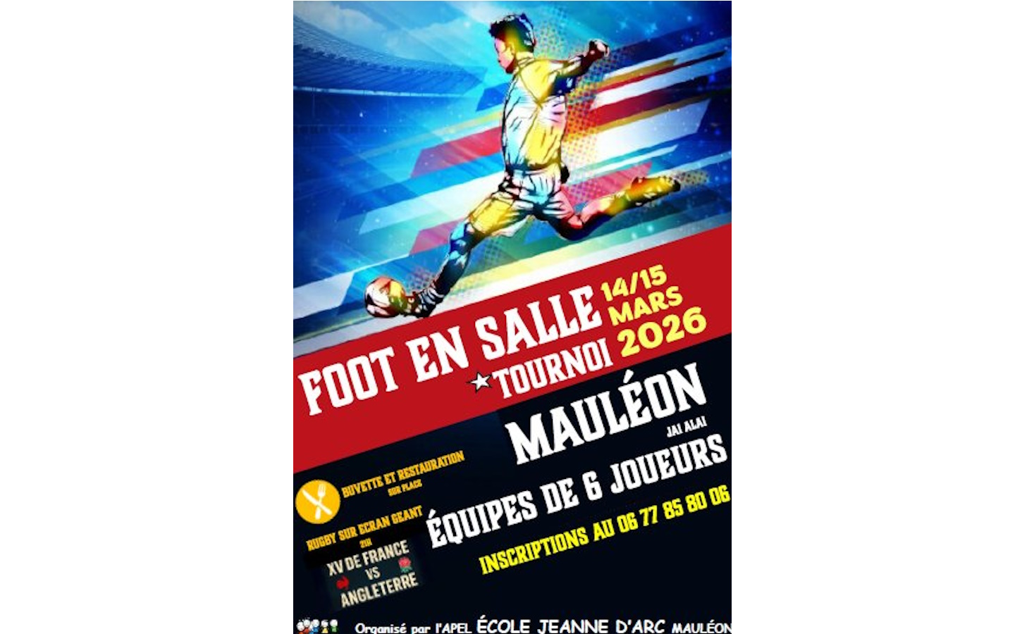 Tournoi de foot en salle : phase de poules
