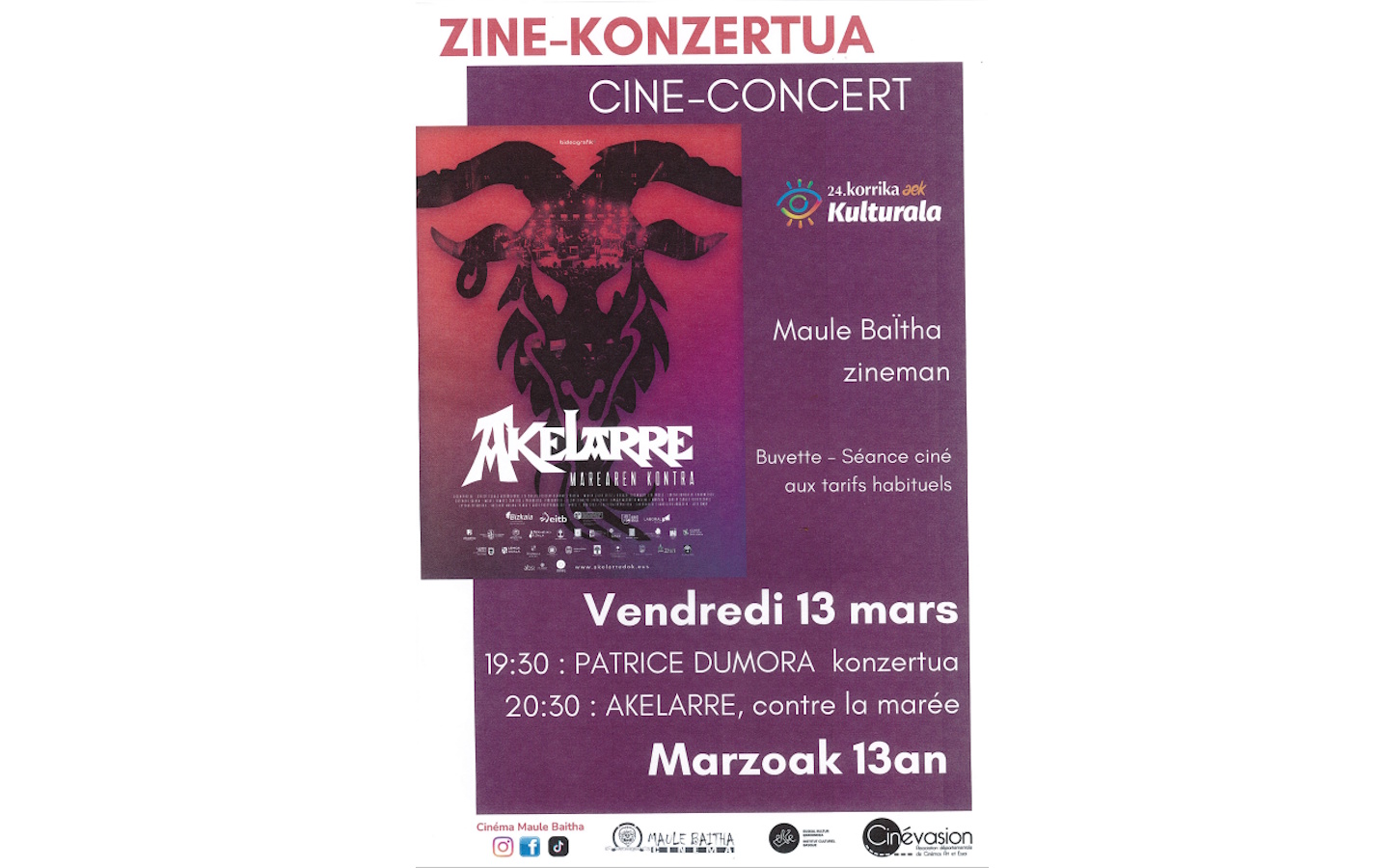 Korrika kültürala : ciné-concert : Patrice Dum ...