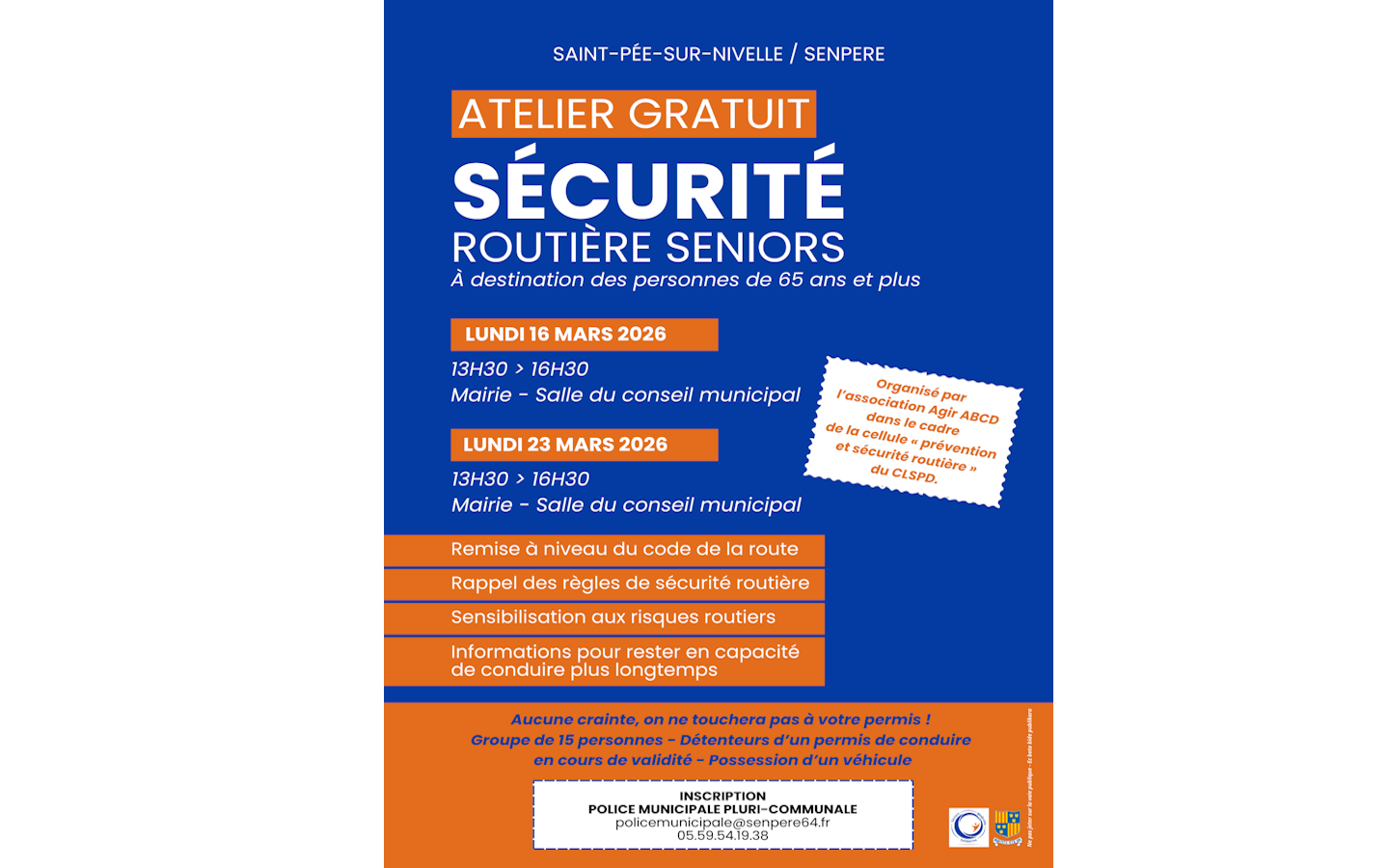 Sécurité routière seniors : Ateliers de sensib ...