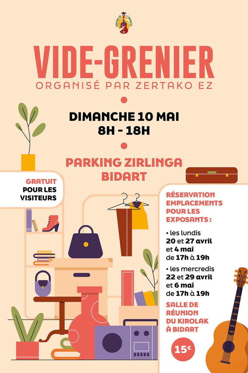 Vide-grenier organisée par Zertako Ez