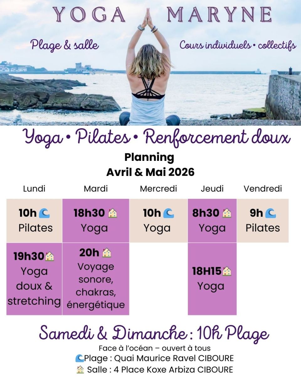 Yoga & Pilates sur la plage Vacances scolaires ...