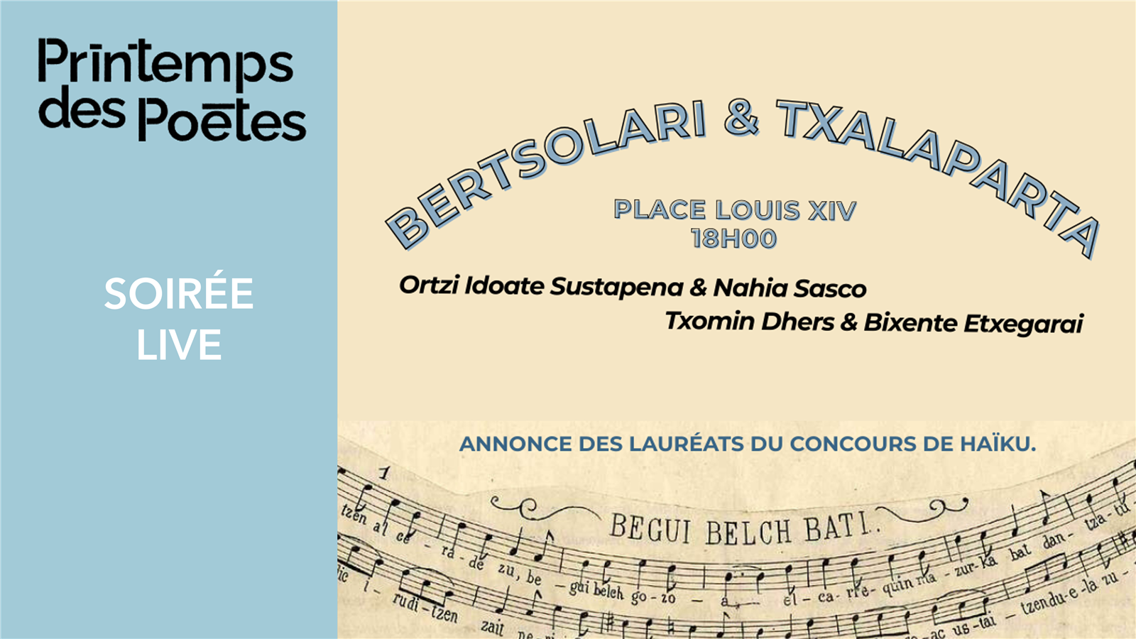 Printemps des Poètes 2026 : Soirée live : Bert ...