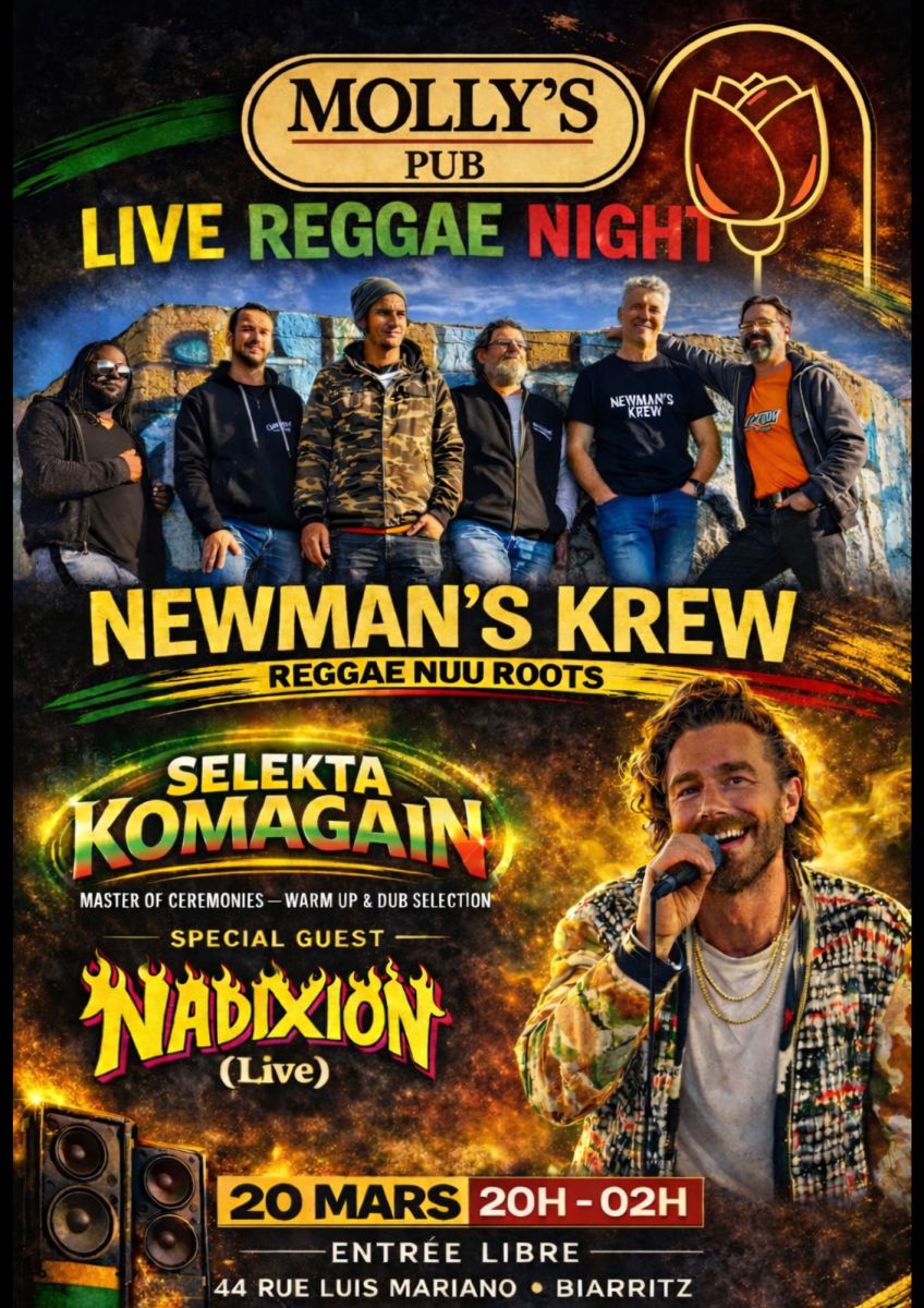 🔥 Reggae Night au Molly’s – New Man’s Krew live 🔥