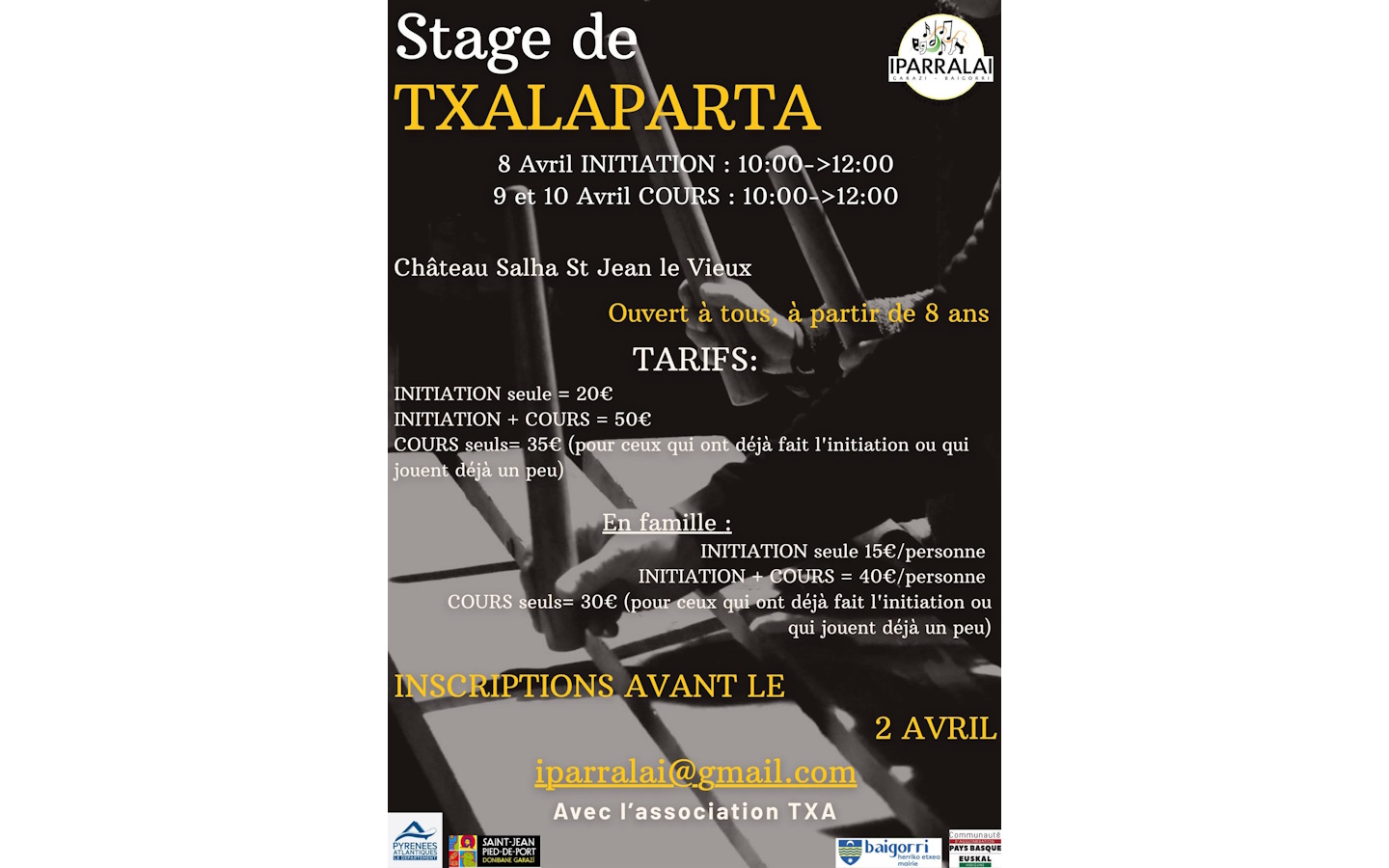 Stage de txalaparta : initiation