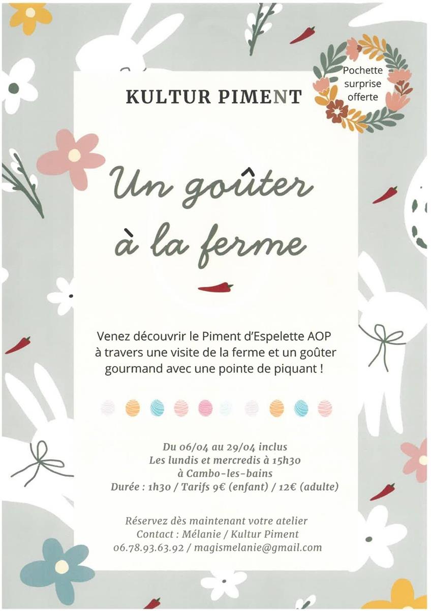 Un goûter à la ferme - Kultur Piment