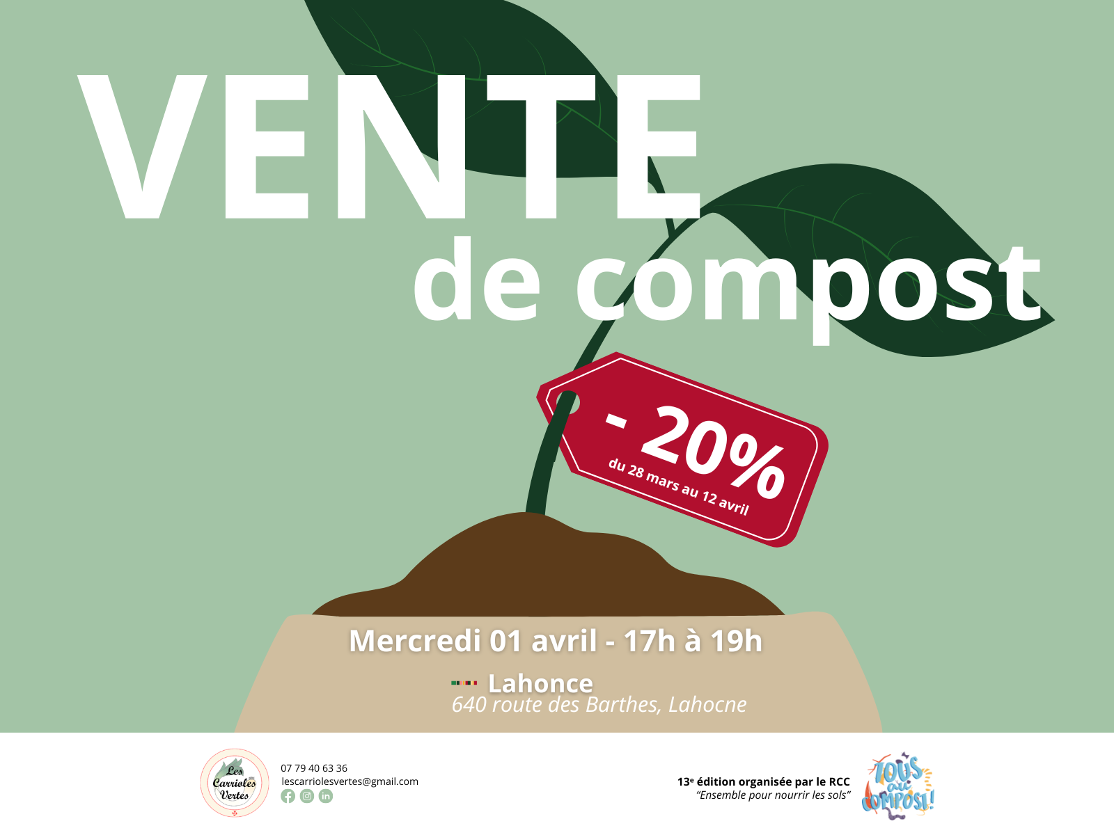 Vente de compost - 20%